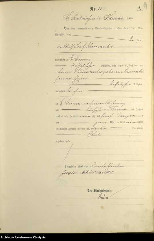 image.from.unit.number "Geburts-Haupt-Register Nr 1 - 77"