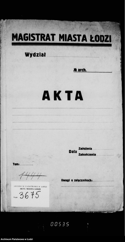 Obraz 4 z jednostki "Ob ustrojstve 120 i 420 novych i peredelke 5 suščestvujuščich fonarej na 12 ulicach v gor. Lodzi"