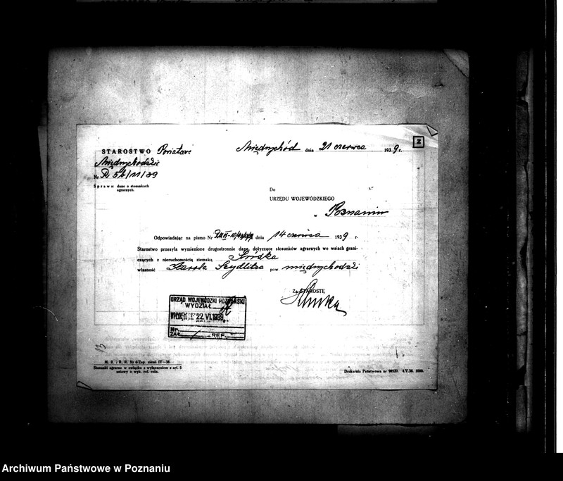 Obraz 18 z jednostki "Majątek Śródka powiatu międzychodzkiego wyłączenie z art. 4 i 5 ustawy o wykonaniu reformy rolnej"