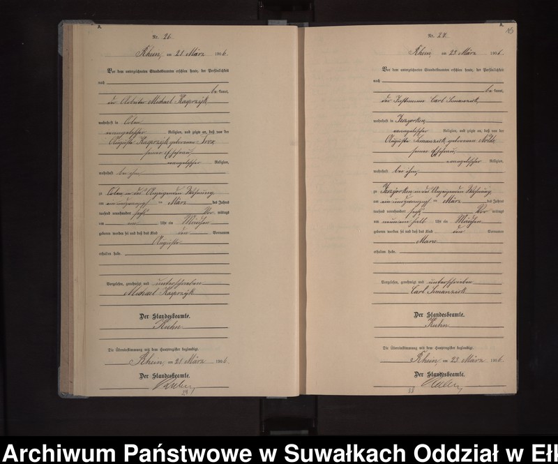image.from.unit.number "Geburts-Neben-Register des Königlichen Preussischen Standes-Amtes Orlen Kreis Lötzen"