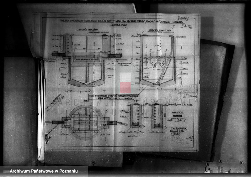 Obraz 14 z jednostki "Zatwierdzenie projektu zakładu przemysłowego urządzenia wytwórni artykułów spożywczych nr 479 własność Firma "Maggi" spółka z o. o. w Poznaniu"
