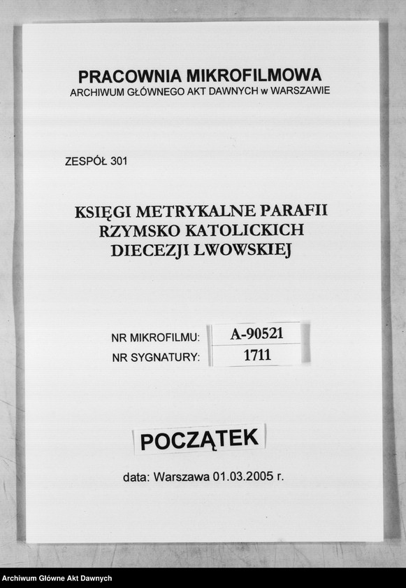 image.from.unit.number "Parafia: Podkamień Brodzki. Dekanat: Brody. Księga metrykalna urodzeń tylko dla wsi Czernica."