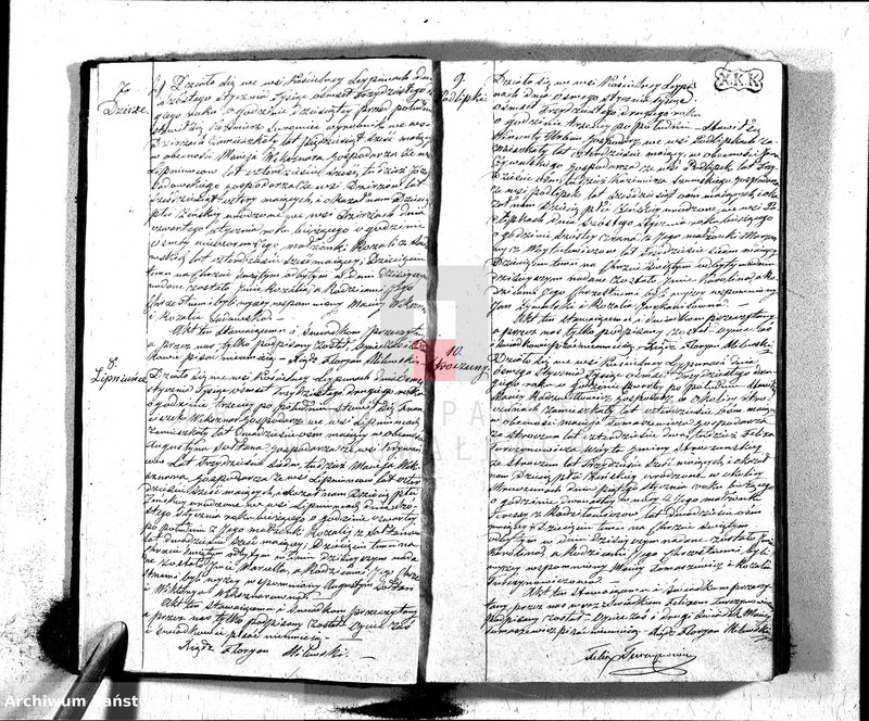 image.from.unit.number "Księga Duplikatu zawierająca w sobie akta Urodzonych, Zaślubionych i Umarłych z Roku 1832 Parafij Leypuńskiey"