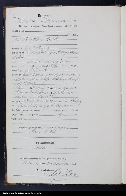 image.from.unit.number "Sterbe-Neben-Register T.II Nr 196 - 223"