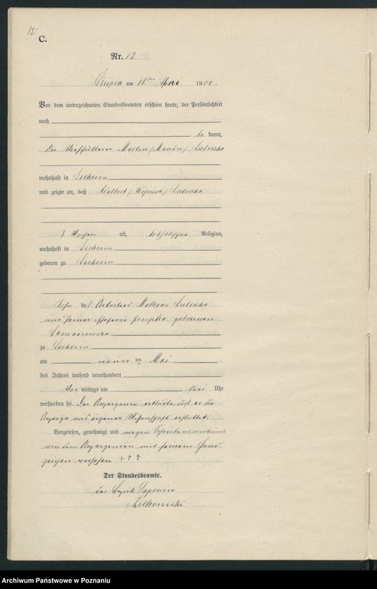 Obraz 15 z jednostki "Sterbe-Haupt-Register"