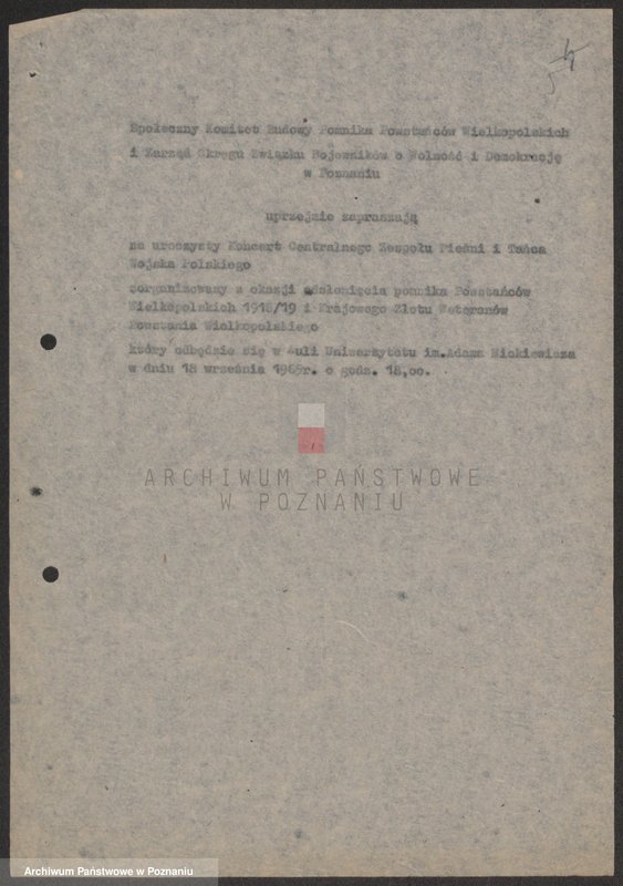 Obraz 14 z jednostki "Przygotowanie i przebieg uroczystości odsłonięcia Pomnika Powstańców Wielkopolskich w Poznaniu."