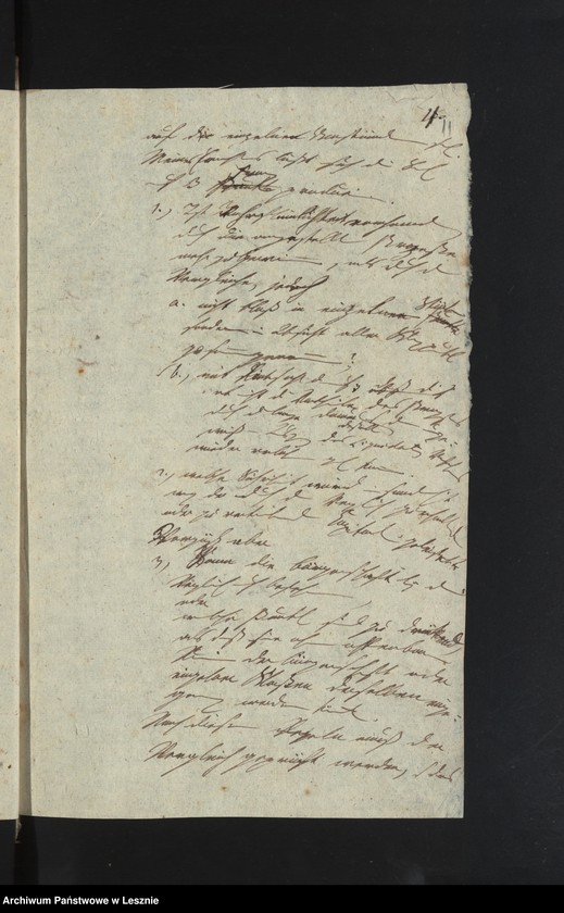 Obraz 14 z jednostki "[Akta manualia des Kriminalrats Künzel als Generalmandatarii der Stadtkommunität und Bürgerschaft zu Lissa in Klagen contra die Fürstl. von Sułkowski