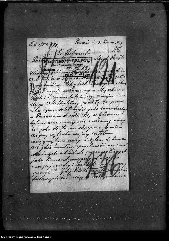 Obraz 19 z jednostki "Naczelna Rada Ludowa w Poznaniu wnioski rzemieślników"