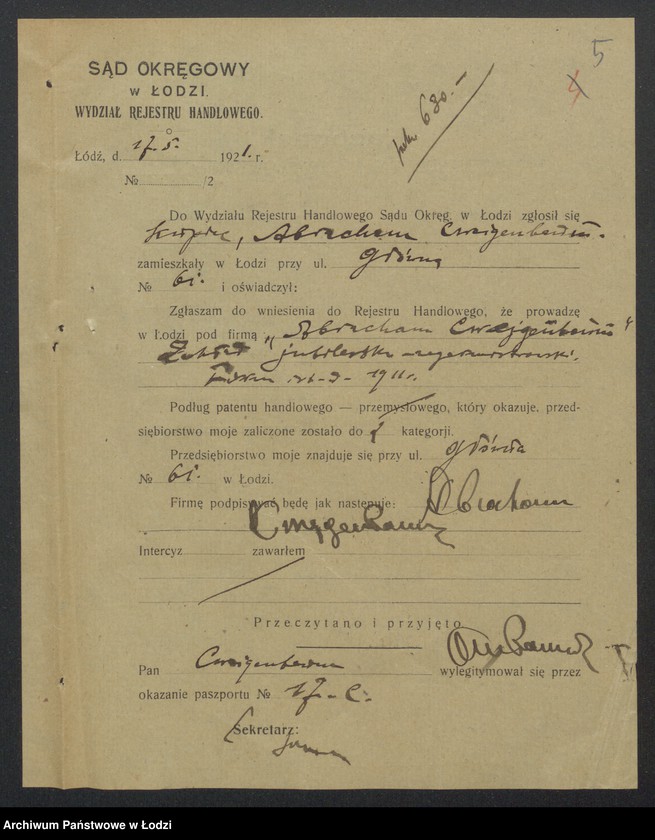 Obraz 7 z jednostki "Abracham Cweigenbaum- zakład jubilerski"