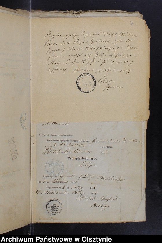 Obraz 9 z jednostki "Die zum Zwecke der Eheschlissung nothwendigen Schriftstück"