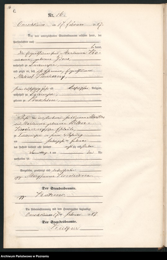 Obraz 19 z jednostki "Księga zgonów"