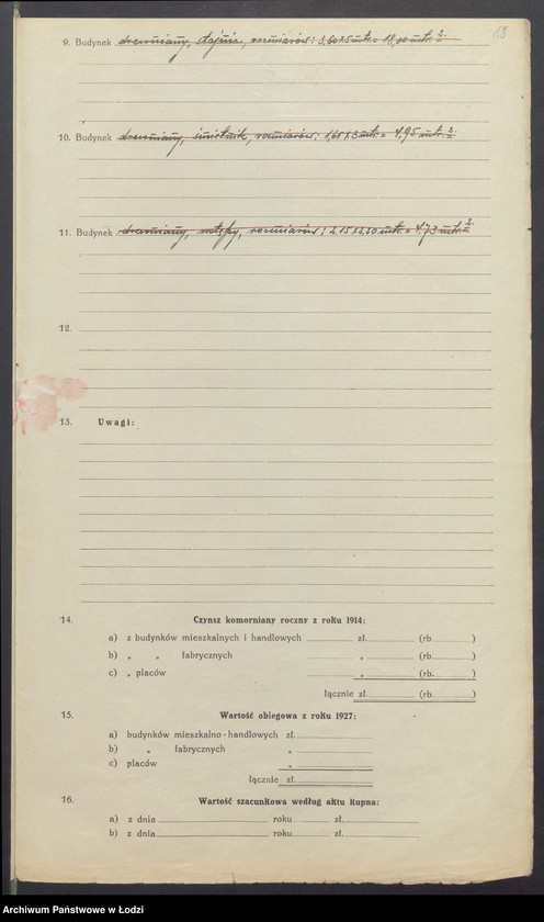 image.from.unit.number "Księga inwentarzowa nieruchomości m. Łodzi ul. Żurawia"