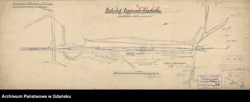 image.from.unit.number "Eisenbahn Direktion Danzig. Eisenbahnbetriebsamt Berent. Bahnhof Lippusch Glashütte. Zustand vom Juni 1915"