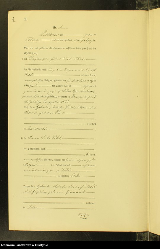 image.from.unit.number "Heiraths-Neben-Register Nr 1 - 8 [ Księga małżeństw - wtóropis ]"