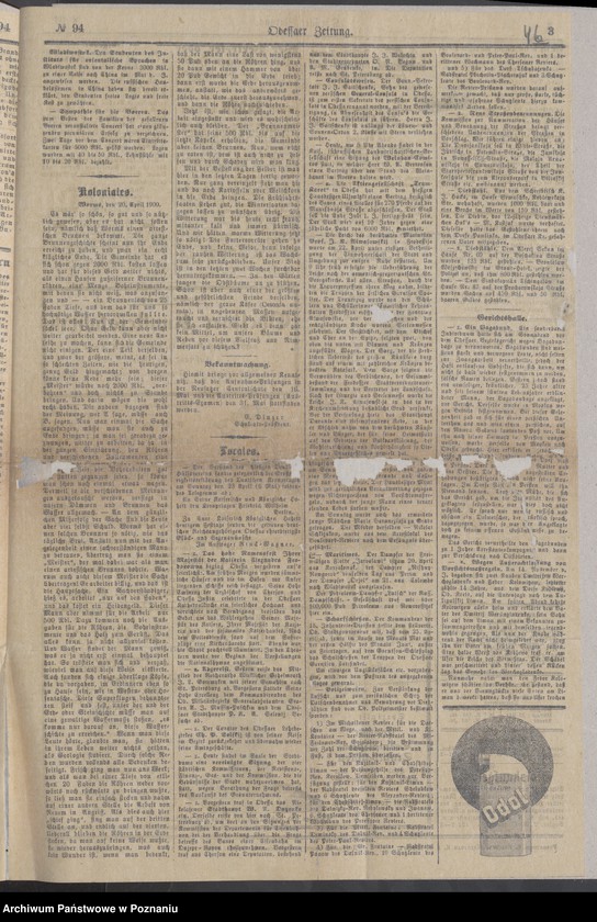 Obraz 8 z jednostki "Die von den Verlobten beigebrachten Urkunden zur Eheschliessung pro 1900"