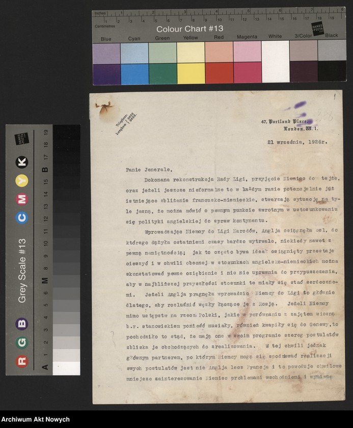 image.from.unit.number "Łoś Stanisław, pracownik Poselstwa RP w Londynie. Polityka międzynarodowa. Wielka Brytania wobec spraw polskich."