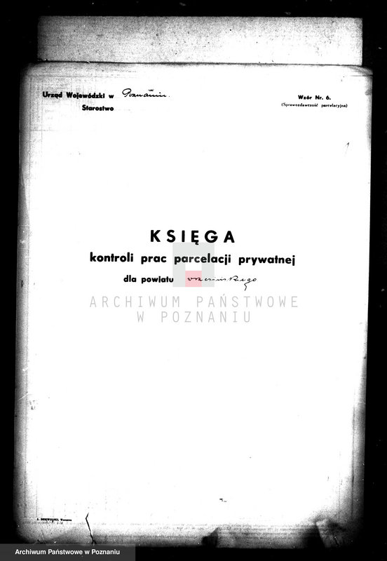 Obraz 5 z jednostki "/Księga kontroli prac parcelacji prywatnej powiatu wrzesińskiego/"