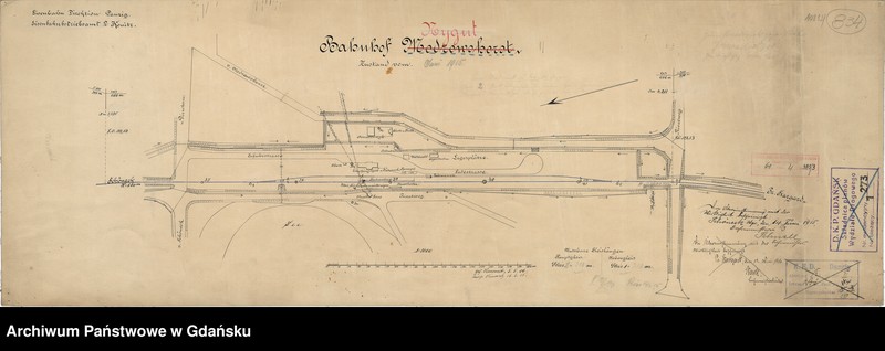 image.from.unit.number "Eisenbahn Direktion danzig. Eisenbahnbetriebsamt 2 Konitz. Bahnhof Modrowshorst. Zustand vom Juni 1915"