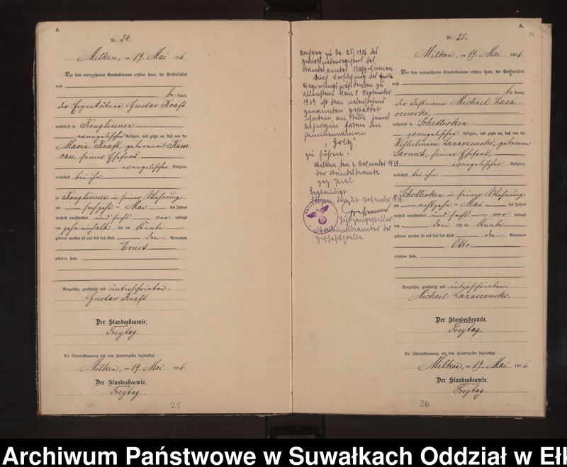 image.from.unit.number "Geburts-Neben-Register des Preussischen Standes-Amtes Stasswinnen Kreis Lötzen"
