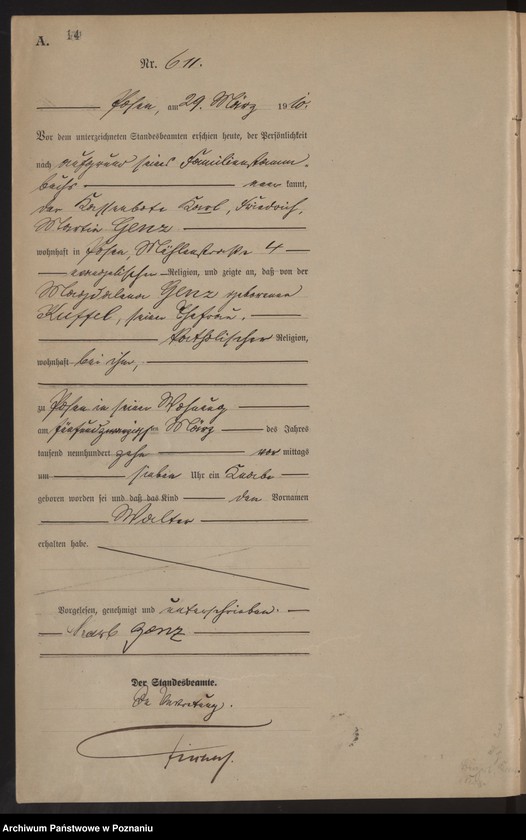 Obraz 15 z jednostki "[Rejestr główny urodzeń]"