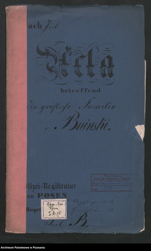 Obraz 2 z jednostki "A. betr. die gräfliche Familie von Bniński"