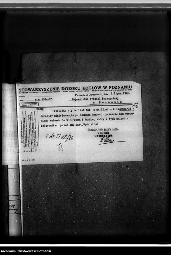 Obraz 16 z jednostki "Fabryka wyrobów mięsnych w Margoninie pow. chodzieski kocioł fabryczny nr 1432, nr woj. 813"