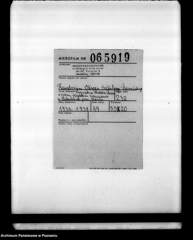 Obraz 2 z jednostki "Prywatna Szkoła Powszechna z niemieckim językiem nauczania w Pakosławiu powiat Rawicz"