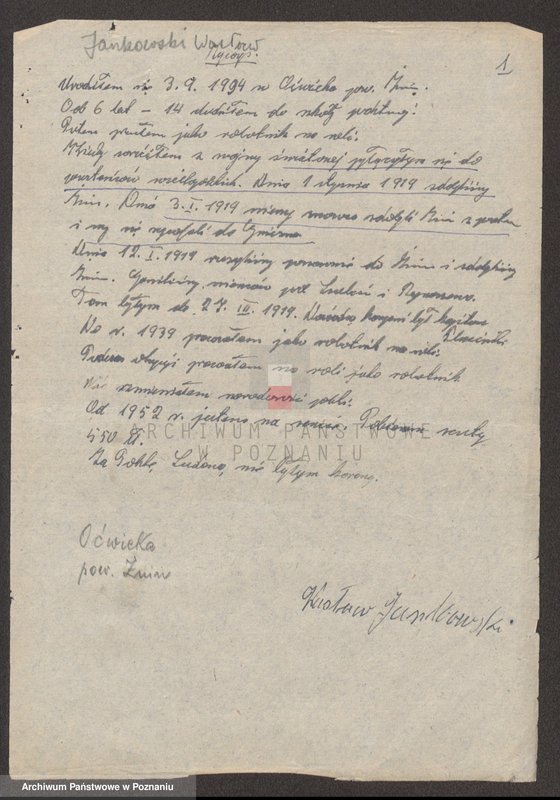 Obraz 12 z jednostki "Życiorysy powstańców wielkopolskich: J - tom lll /Jankowski Wacław - Jarząbek Wincenty/."