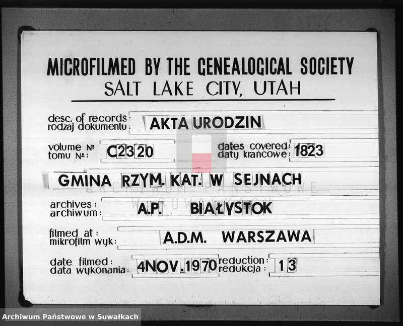 image.from.unit.number "Akta urodzonych w roku 1823 gminy seyneńskiey."