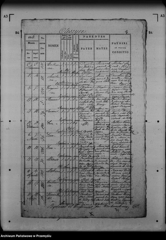 image.from.unit.number "[Kopie ksiąg metrykalnych parafii Oleszyce z filiami Borchów, Oleszyce Stare z Futorami, Wola Oleszycka (dekanat Lubaczów)]"