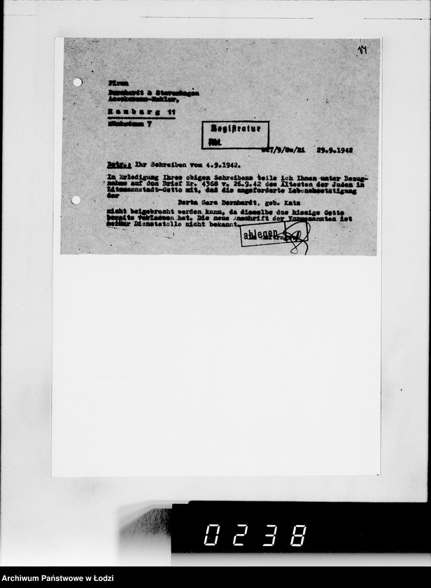 Obraz 18 z jednostki "[Korespondencja z urzędami, instytucjami i firmami] Lit.Ber-Ble"