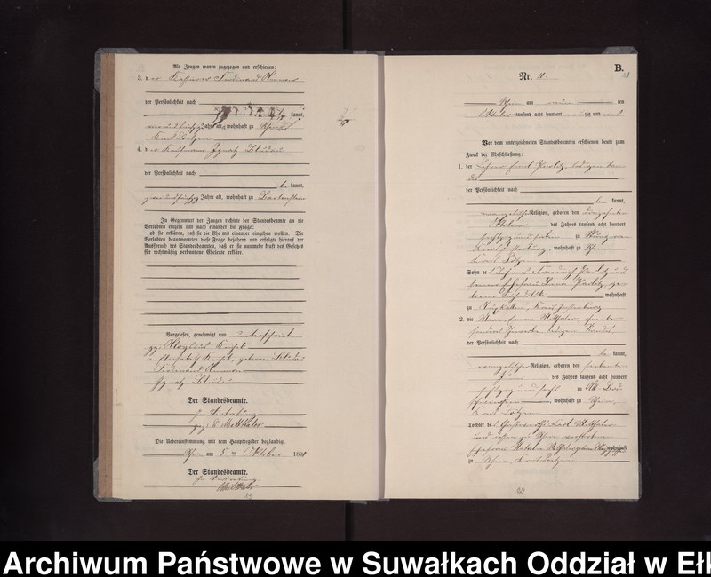 image.from.unit.number "Heiraths-Neben-Register des Preussischen Standes-Amtes Rhein Kreis Loetzen"