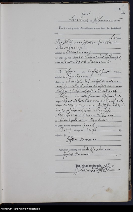 image.from.unit.number "Sterbe-Haupt-Register Nr 1 - 209"