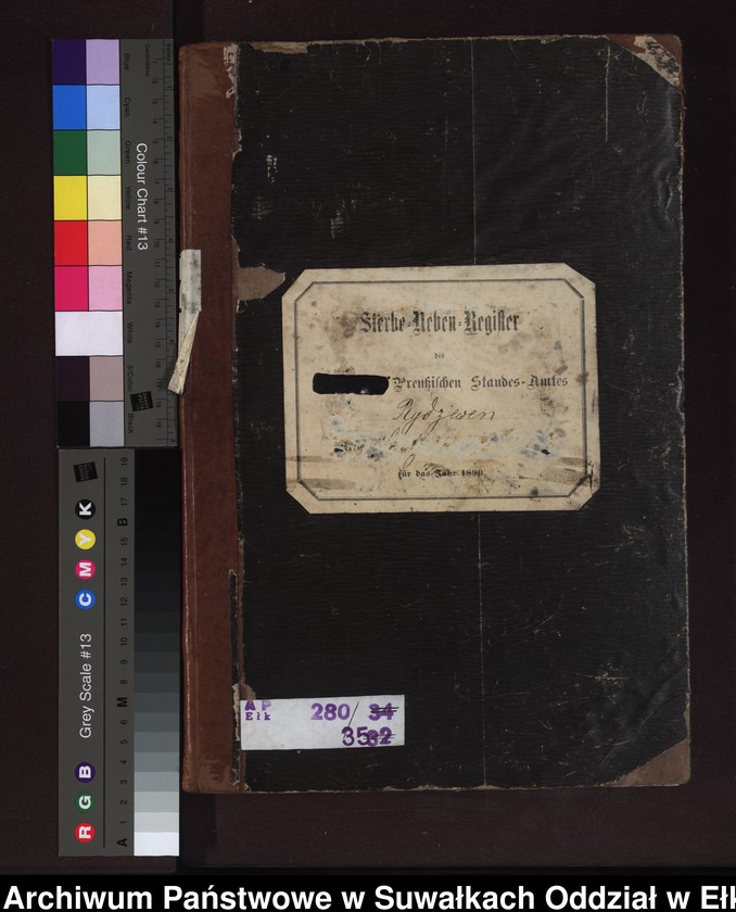 image.from.unit.number "Sterbe-Neben-Register des Preussischen Standes-Amtes Rydzewen Kreis Loetzen"