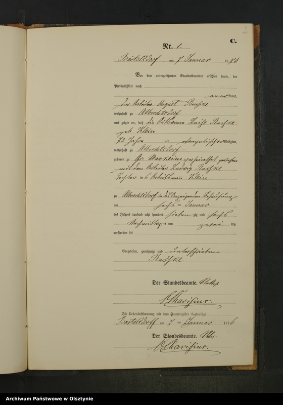 image.from.unit.number "Sterbe-Neben-Register Nr 1 - 46"