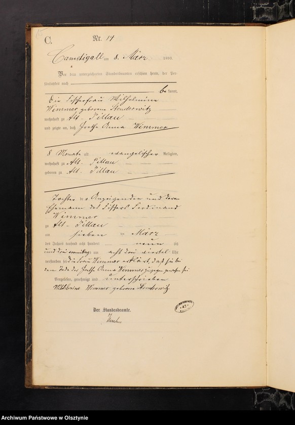 image.from.unit.number "Sterbe-Haupt-Register Nr 1 - 111"