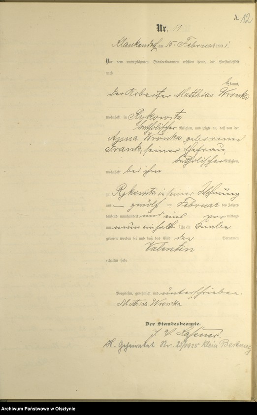 image.from.unit.number "Geburts-Haupt-Register Nr 1 - 104"