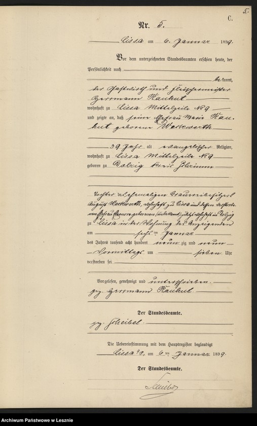 Obraz 8 z jednostki "[Księga zgonów]"