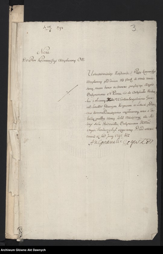 image.from.unit.number "Zbiór pism rozmaitych Wydziału Wojskowego tyczących, w. XVI - XVIII"