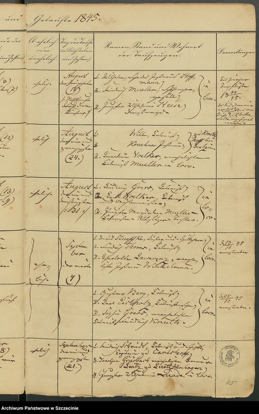 image.from.unit.number "Geburst-, Trau-, Sterberegister Hackenwalde (Krępsko). St. Katharinen-Kirchengemeinde Gollnow."