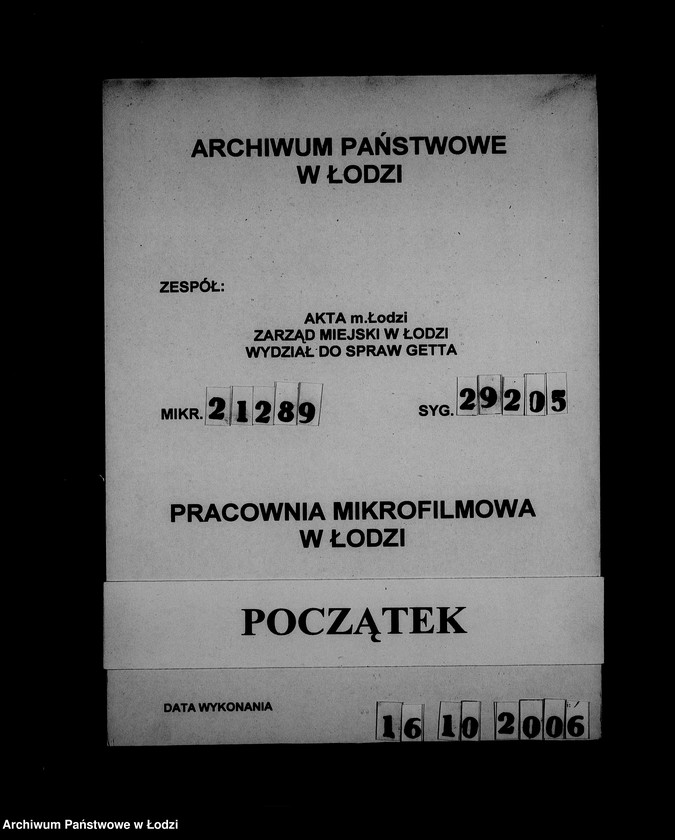 Obraz 1 z jednostki "Wöchentliche (monatliche) Tätigkeitsberichte des Ältesten der Juden"