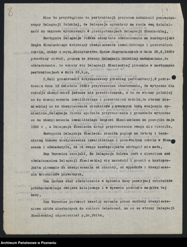 Obraz 10 z jednostki "[Rokowania polsko-niemieckie w sprawach ubezpieczeń społecznych]"
