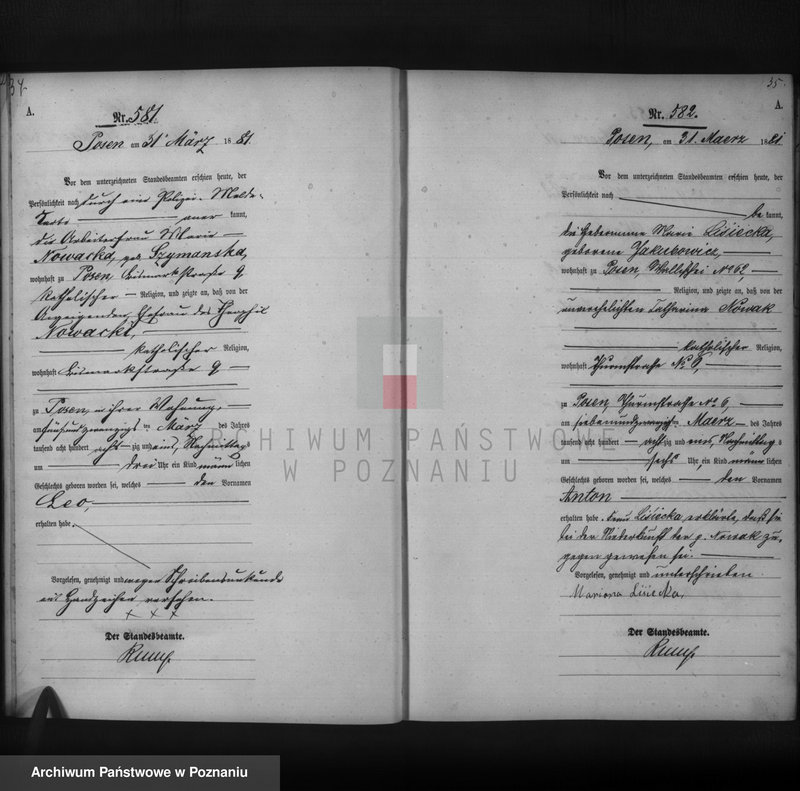 Obraz 19 z jednostki "Księga urodzeń t. II"