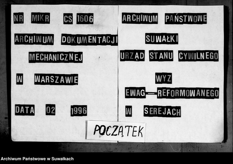 image.from.unit.number "Duplikat aktów Stanu Cywilnego urodzeń, małżeństw i zejść Parafii Ewangelicko-Reformowanej Serejskiej na rok 1860"