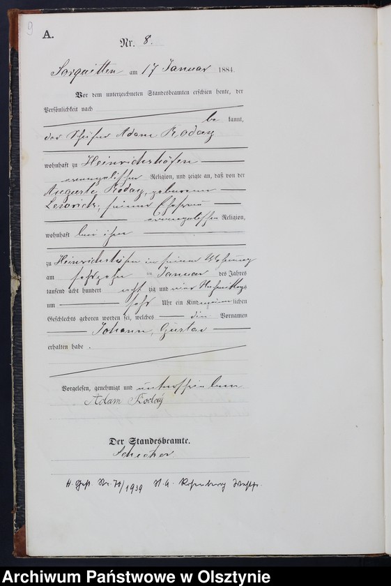 image.from.unit.number "Geburts-Haupt-Register Nr 1 - 74"