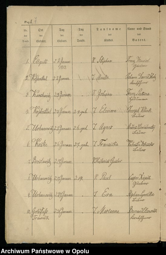 image.from.unit.number "Kirchbuchs Duplikate von Kostenthal 1813-1822"