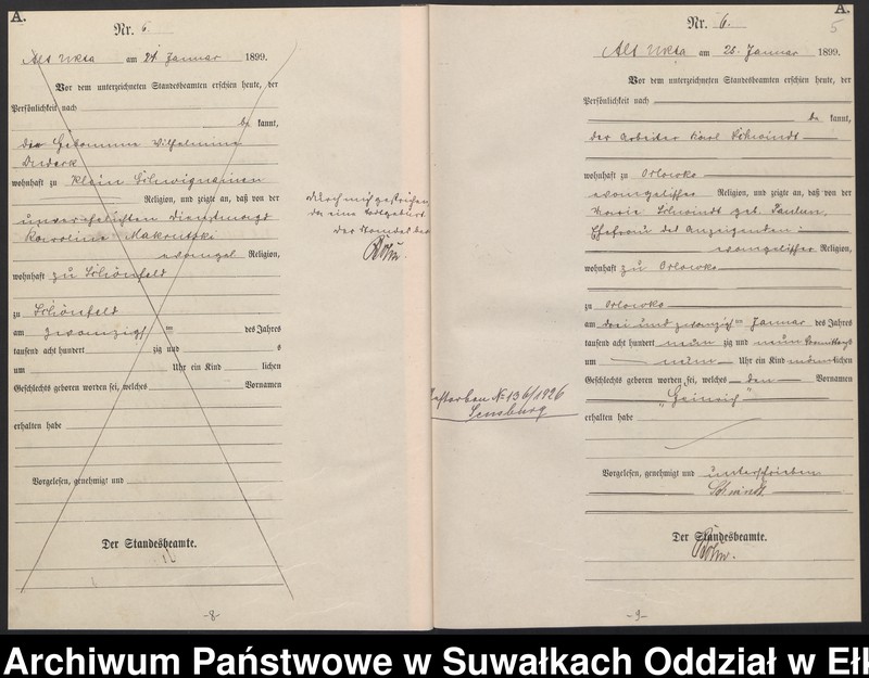image.from.unit.number "Geburts-Haupt-Register des Königlichen Preussischen Standes-Amtes Alt Ukta Kreis Sensburg"