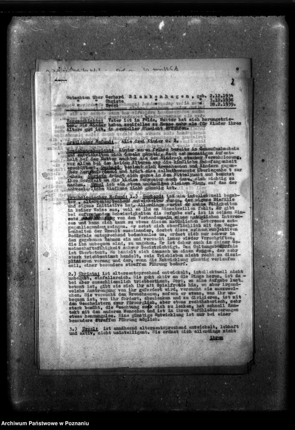 Obraz 6 z jednostki "NSV Jugendheimstätte und Pflegestelle [Wyniki badań psychologicznych dzieci przewidzianych do przekazania placówkom opiekunczym i rodzinom zastępczym]."