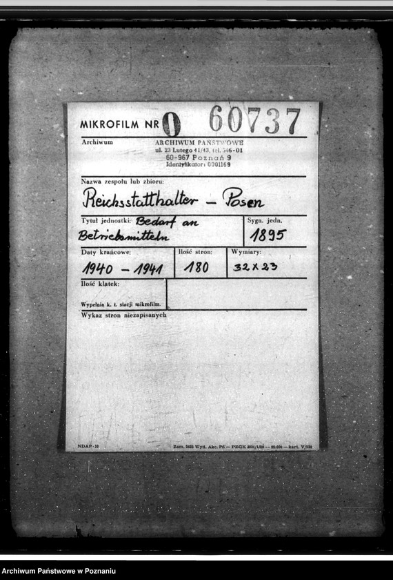 Obraz 2 z jednostki "Bedarf an Betriebsmitteln"