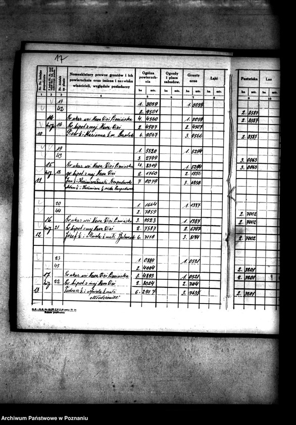 Obraz 20 z jednostki "Rejestr pomiarowy wsi Nowa-Wieś Cienińska /praca scaleniowa/"